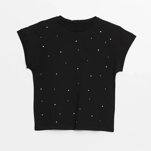 Débardeur court sexy coupe ample personnalisé avec strass, style maillot de football américain, sublimation, pour femme - Product Image 4