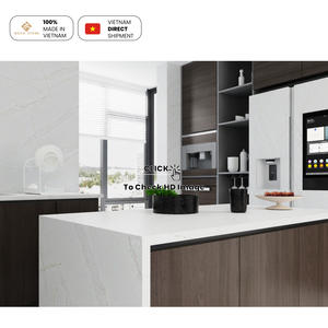 Panel de Cuarzo para Revestimiento NV897 con Delicado y Sutil Veteado Dorado, Resistente al Moho, Piedra de Cuarzo Sintética Hecha en Vietnam - Product Image 4