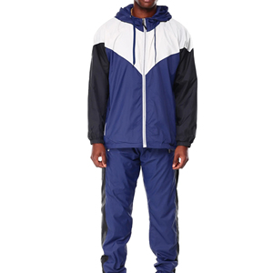 Conjunto Deportivo Ligero para Correr, Ropa Deportiva Urbana, Traje de 2 Piezas, Chaqueta y Pantalón, Nylon con Bordes Reflectantes, Cortavientos, Personalizable - Product Image 1