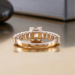 2.93 CT Lab Grown Square Emerald Baguette Engagement <b>Ring</b> 14K Gold Clarity VVS2/VS1 <b>Cushion</b> Cut <b>Wedding</b> Jewelry - Product Image 4