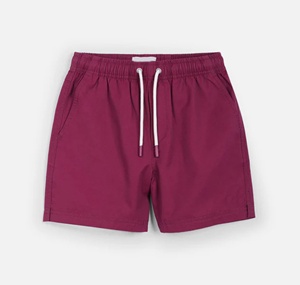 Short de bain décontracté pour homme, orange rayé, séchage rapide, taille élastique mi-haute, 100 % polyester tissé, poches, imprimé numérique - Product Image 2
