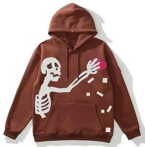 Sweat-shirts à capuche pour hommes de qualité supérieure, impression en relief, 100% coton, streetwear personnalisé, sweat-shirt à capuche imprimé en relief pour hommes - Product Image 1