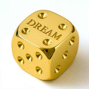 Regalo de Aniversario, Cubo 3D con Letra Grabada Personalizada, Pisapapeles de Metal Fundido Chapado en Oro, Impresión de Serigrafía para Decoración - Product Image 1
