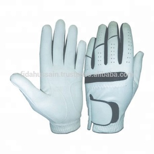 Vente en gros de gants de divertissement sportif en cuir Cabretta Gants de golf en cuir de mouton combinés avec un tissu extensible Gants de golf sur le dessus - Product Image 4