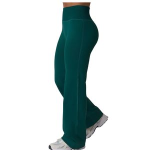 Custom Wholesale Women Seamless <b>Flared</b> <b>Leggings</b> High Rise Tummy Control Yoga Pants Stretch Gym Wear Bootcut Activewear - Product Image 4