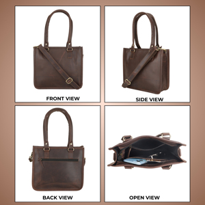 Bolso Bandolera Pequeño de Cuero Genuino Estilo Vintage para Hombre, para Viajes, Trabajo, Negocios, Impermeable, con Protección RFID - Product Image 4