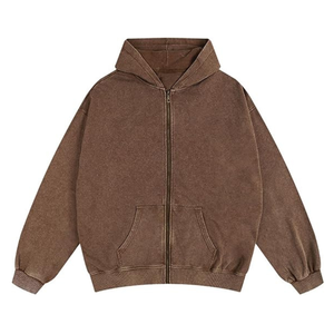 450GSM Heavy Cotton Fleece Full-Zip Hoodie - Product Image 1