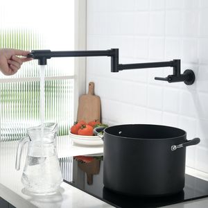 Grifo de Cocina Comercial de Latón y Cobre para Montaje en Pared, Grifo Llenador de Ollas Plegable para Cafetera - Grifo de Cocina Comercial - Product Image 4