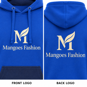 เสื้อฮู้ดผู้ชายสีน้ำเงินทรงโอเวอร์ไซส์ ผ้าฝ้ายฟลีซ 100% กันน้ำ ระบายอากาศดี มีกระเป๋า ดีไซน์ลำลอง ใส่ได้ทั้งฤดูใบไม้ร่วงและฤดูหนาว กำลังฮิต - Product Image 3