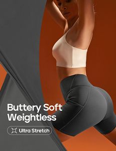 High Waist Knitted Women's Shorts Solid Gray Sporty Fit Elastic Closure Breathable Pockets - Product Image 3