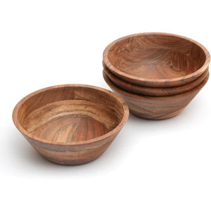Tazón para Ensalada de Madera de Acacia Pulida Hecho a Mano, Vajilla de Madera Sólida Natural para Frutas, Diseño Moderno, Ecológico y Competitivo - Product Image 6