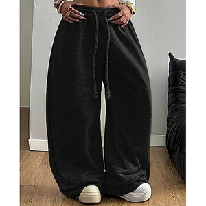 Pantalon de survêtement large pour homme Haody, style hip-hop, en tissu peigné épais, imperméable, respirant, écologique, avec taille élastique et cordon de serrage - Product Image 5