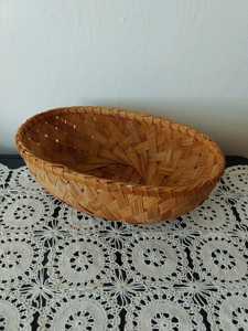 Panier ovale en bambou fait main, panier de rangement tressé naturel, plateau organisateur rustique pour la maison, la cuisine, la décoration de ferme, vente en gros - Product Image 5
