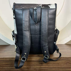 Nouveau véritable cheveux faits à la main sur cacher fourrure cuir sac à dos rétro véritable cuir de vachette naturel Vintage unisexe décontracté travail sacs pour ordinateur portable - Product Image 5