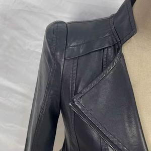 เสื้อแจ็กเก็ตมอเตอร์ไซค์สำหรับนักแข่งรถมอเตอร์ไซค์เสื้อแจ็กเก็ตหนังแท้สีดำสำหรับนักแข่งรถมอเตอร์ไซค์สินค้า2025ออกแบบได้ตามต้องการ - Product Image 3