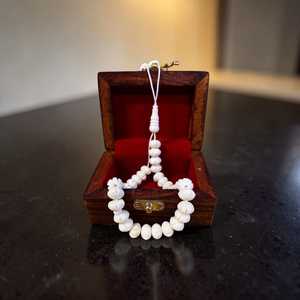Handmade Bone Tasbih, 33 Islamic Prayer <b>Beads</b>, Spiritual Reflection Necklace - Product Image 1