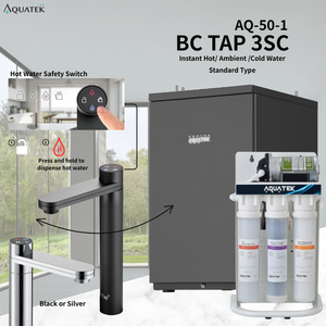 Dispensador de Agua Bajo Fregadero de Lujo Aquatek BC Tap 3SC |   Detección Inteligente de Fugas y Apagado Automático |   910W Ahorro de Energía |   Caliente/Frío/Temperatura Ambiente-MIT - Product Image 1