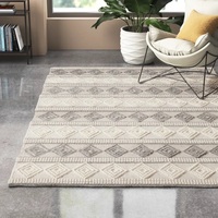 Tapis en laine blanche épaisse fait sur mesure, tissé à la main, style scandinave, disponible en toutes tailles, ajout chaleureux à votre intérieur