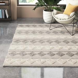 Alfombra de lana blanca gruesa hecha a medida, tejida a mano con diseño de bucles, estilo escandinavo, disponible en todos los tamaños, una adición acogedora a tu hogar. - Product Image 6