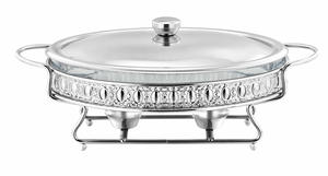 Plat de service chauffant classique haut de gamme en acier inoxydable pour restaurants, services de traiteur et buffets extérieurs - Product Image 4