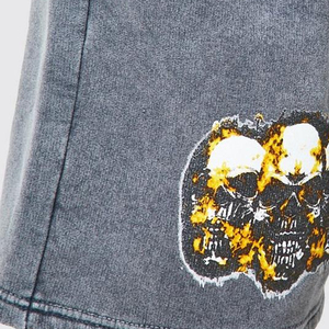 Shorts en coton décontractés surdimensionnés pour hommes avec logo personnalisé, ODM OEM, Nouveauté 2026, design unique à entrejambe abaissé, prix d'usine - Product Image 6