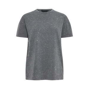 T-shirt en toile délavée pour femme, coton doux, coupe classique, streetwear, été, écologique, anti-plis, séchage rapide, OEM, marque privée - Product Image 6