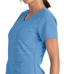 Healthcare Scrubs <b>Set</b> Medical Hospital Uniform Breathable Soft Nursing <b>Doctor</b> Comfortable Scrub Suit Custom Logo 100% Cotton - Product Image 4