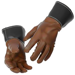 Gants de soudage en cuir 11 oz, résistants à la chaleur, longs, respirants, de sécurité, pour MIG TIG, résistants aux morsures, manipulation des animaux, barbecue, cheminée - Product Image 6
