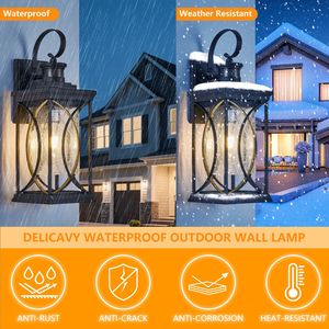 LED <b>Sensor</b> <b>Lights</b> <b>Wall</b> Mount <b>Dusk</b> <b>to</b> <b>Dawn</b> <b>Outdoor</b> Porch <b>Light</b> Anti Rust Waterproof Exterior Fixture - Product Image 6