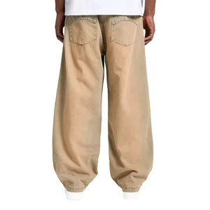 Wholesale Fashionable Men Denim Jeans <b>Pants</b> Breathable Button Customized Design Premium Quality Straight Style Logo Waist Spring - Product Image 2