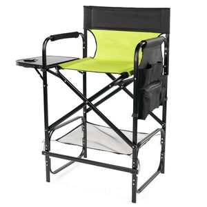 4 Sedie da Campeggio Portatili con Portabicchieri Integrati e Tavolino Laterale - Altezza 79 cm e Altezza Bar - Product Image 5