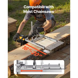 Scierie portative pour la coupe transversale de 16 à 20 pièces de bois, avec scie à chaîne et protection - Product Image 2