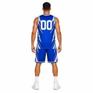 Unisex Multicolor Sublimated Design Sleeveless Basketball Uniform with Customized Logo High Quality 100% Polyester Fabric Set - Product Image 2