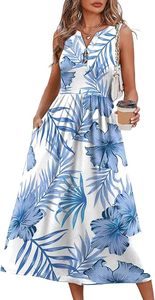 Robes d'été pour femmes, robe maxi, robes de plage pour les vacances, robes d'été 2026 avec poches - Product Image 3