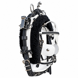 Ensemble de harnais de conduite équestre professionnel ROYAL INTRNATIONAL |   Harnais de charrette réglable en cuir PU avec accessoires métalliques - Product Image 1