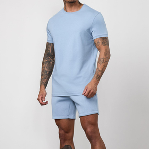 Shorts de sport décontractés d'été pour hommes avec logo personnalisé, en coton, taille élastique, unis, avec poche - Product Image 6