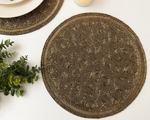 Stylish Decorative <b>Beaded</b> Embroidery <b>Placemats</b> Handmade Luxury Table Accessories for Dining Room Kitchen and Event Decoration - Product Image 3