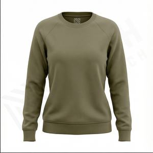 Suéter de media cremallera personalizado para mujer, sudadera de algodón polar de alta calidad, Jersey deportivo de gran tamaño con cremallera, sudaderas con capucha de algodón para mujer - Product Image 2