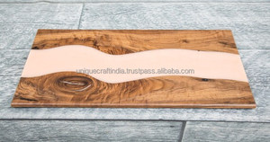 Tabla de Cortar Rectangular de Madera de Mango y Resina, 1.5 cm de Grosor, Elegante Bandeja para Servir, Decoración para el Hogar, Tabla de Cortar Premium - Product Image 6
