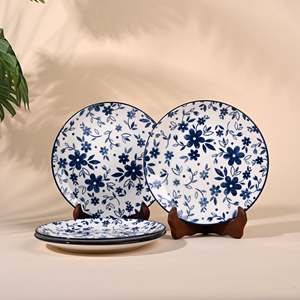 Ensemble de 4 assiettes en porcelaine Bluebell au design personnalisé, 7,8 pouces, assiettes d'accompagnement durables, logo personnalisable pour les apéritifs - Product Image 5