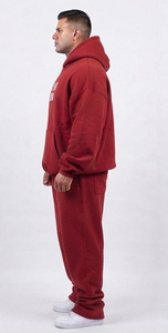 Men Over-Sized Hooded Tracksuit 100% Cotton Heavy Weight Hoodies Sweat Pant Set 400-500 GSM Customized Loose Fit Tracksuits Men - Product Image 3