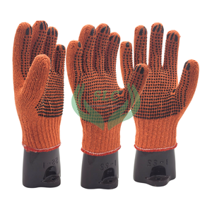 Guantes de punteados de algodón naranja duraderos Protección de brazos y manos Equipo DE SEGURIDAD Anti-impacto Industrial Todas las tareas Construcción de punto - Product Image 6