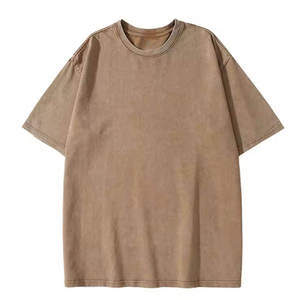 T-shirt en coton vert pour homme, manches courtes, col rond, coupe classique, décontracté, couleur unie, jersey tricoté, design uni - Product Image 2