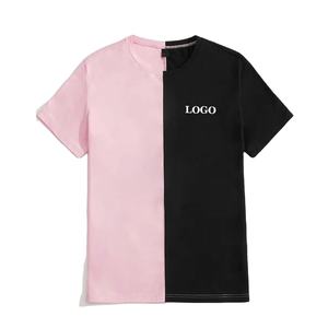 Camiseta de manga corta de verano para hombre Último diseño con logotipo personalizado Precio al por mayor Ropa informal con estampado de bloques de color - Product Image 1