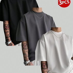 T-shirt Homme STELLAR Style Urbain Grande Taille Manches Courtes Léger Écologique 100% Coton Tissé 180g Coupe Classique Vente en Gros - Product Image 2