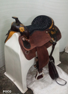 เบาะหนังวัว100% แบบตะวันตกทำด้วยมือดีไซน์โบราณเพื่อความสุขในการขี่ม้า - Product Image 3