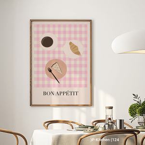 ของตกแต่งผนังสำหรับเทศกาล, โปสเตอร์ภาพประกอบคำคมในครัว "บอง อะเพติต" ของตกแต่งผนังห้องรับประทานอาหารสไตล์โมเดิร์น - Product Image 2