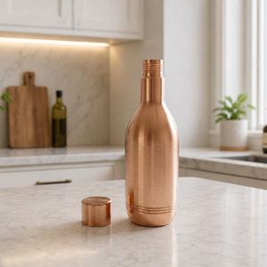 <b>Copper</b> Water <b>Bottle</b> | Pure <b>Copper</b> <b>Drinking</b> <b>Bottle</b> | Champagne Shape <b>Copper</b> <b>Bottle</b> | Handmade <b>Copper</b> Water <b>Bottle</b> - Product Image 2