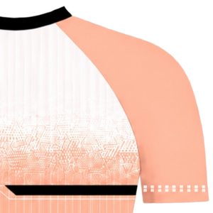 <b>Peach</b> White Raglan Sports Jersey Short Sleeve Crew Neck Lightweight Breathable Athletic Training Team Uniform Sportswear <b>Shirt</b> - Product Image 5
