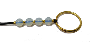 Llavero de cristal de alta calidad, llavero de opalita, cuentas de piedra natural, llavero curativo, regalo para mujeres, llaveros. - Product Image 6